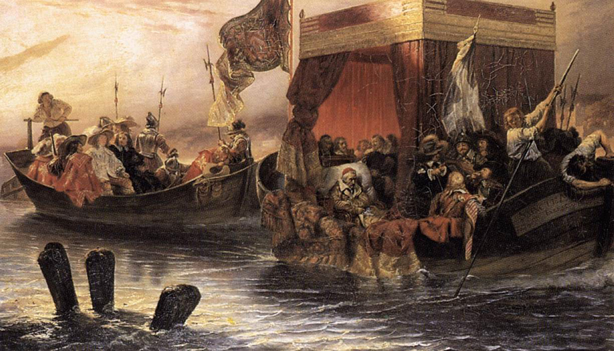the state barge of cardinal richelieu on the rhone